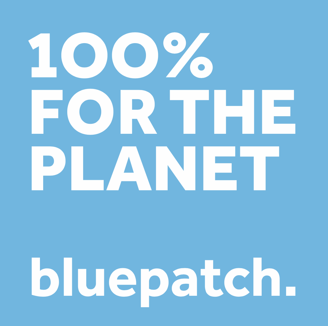 100% for the Planet BluePatch white text on blue background